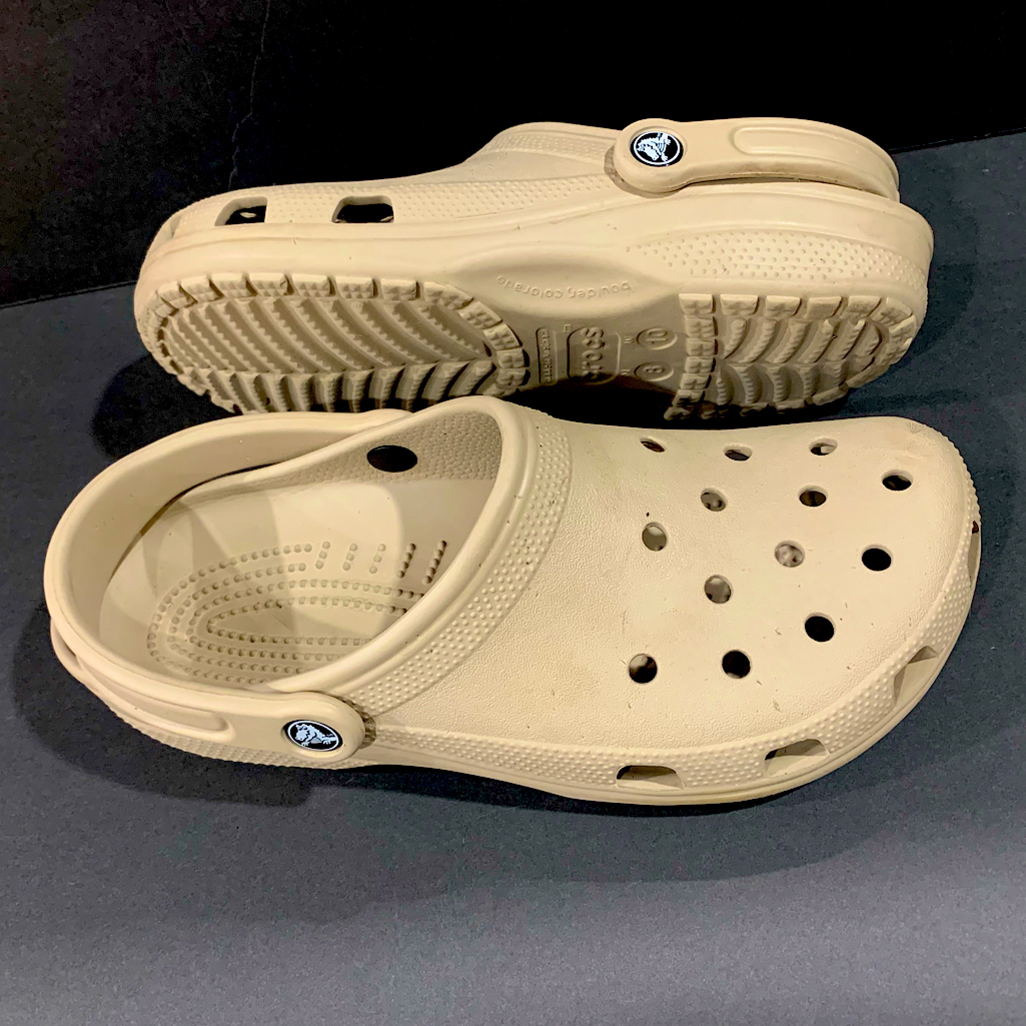 Beige Crocs